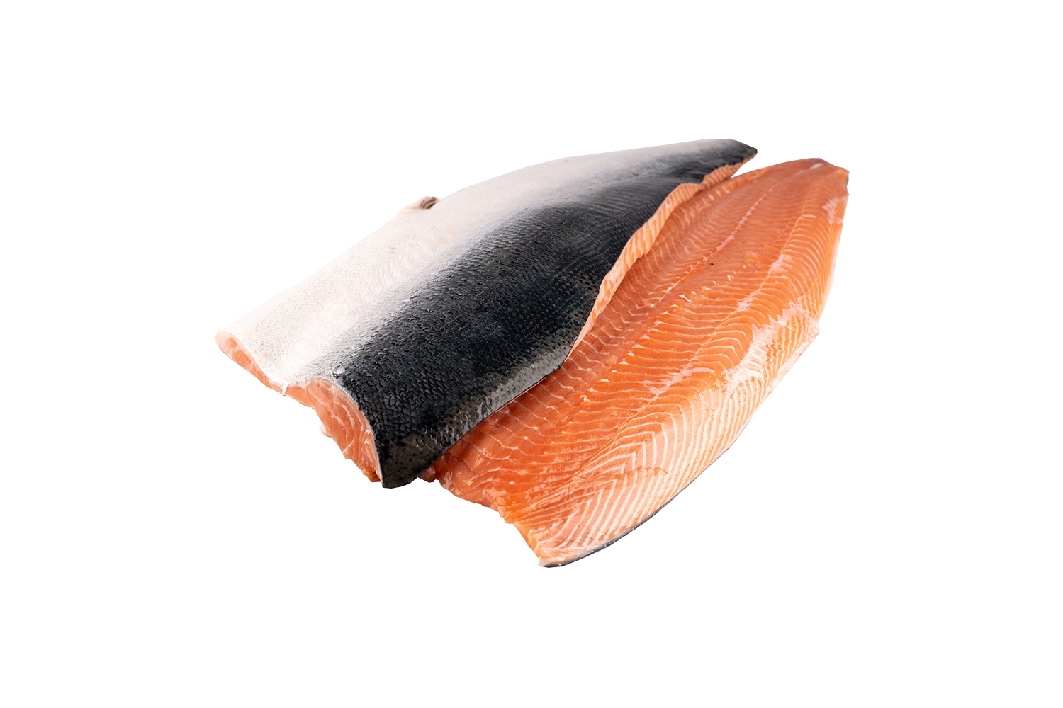 Zalmfilet met vel en graat geschubd uit 4-5kg