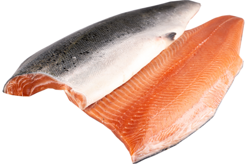 Salmon fillet with skin scales off from 4-5kg 