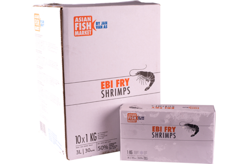 Ebi fry 3 L 30 gr 50% AFM 1 kg diepvries  炸蝦