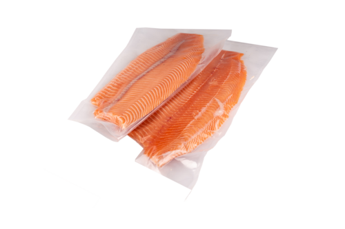 Salmon fillet deep skinned from 4-5kg vac/pc 