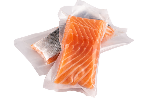 Salmon fillet wih skin port. 125-150gr vac/pc 