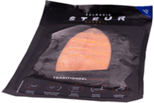 Salmon Norwegian smoked 100gr frozen Steur 