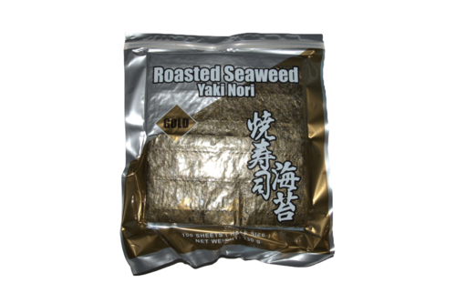 Sushi nori 100 pcs half sheet gold 140 g AFM 