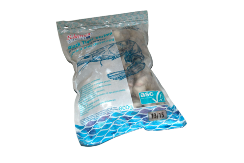 ASC Black Tiger prawns peeled 13/15 bag 1 kg froze